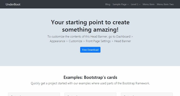 Free Bootstrap WordPress Themes