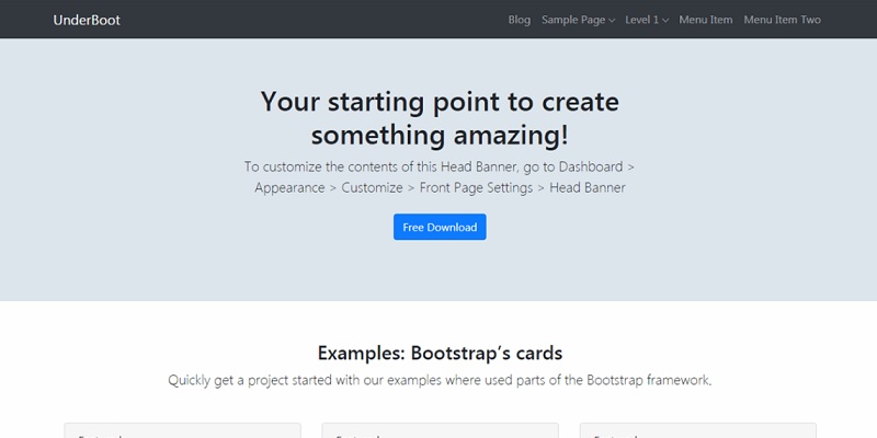 Free Bootstrap WordPress Themes