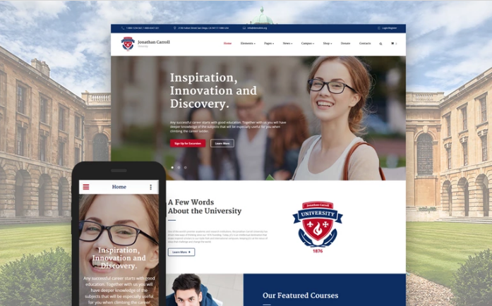 University Responsive Website Template