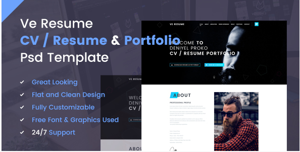 Best Resume PSD Design Templates