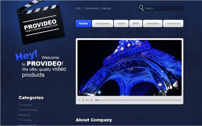 Best Video PSD Design Templates