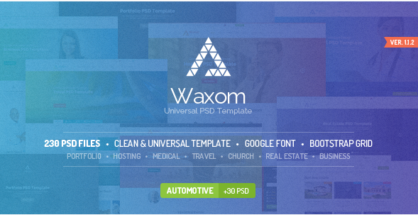 Waxom: Best Selling PSD Design Templates