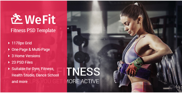 WeFit | Health & Fitness PSD Template