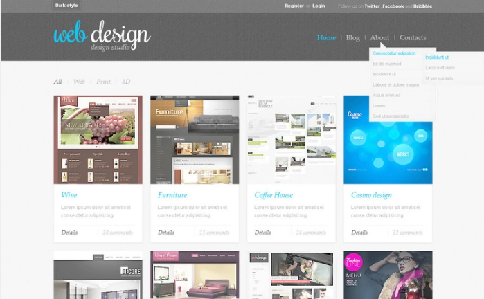 webdesign psd