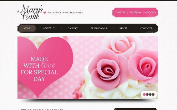 Wedding Cake PSD Template