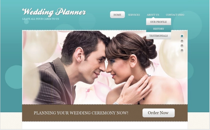 Wedding Planner PSD Template