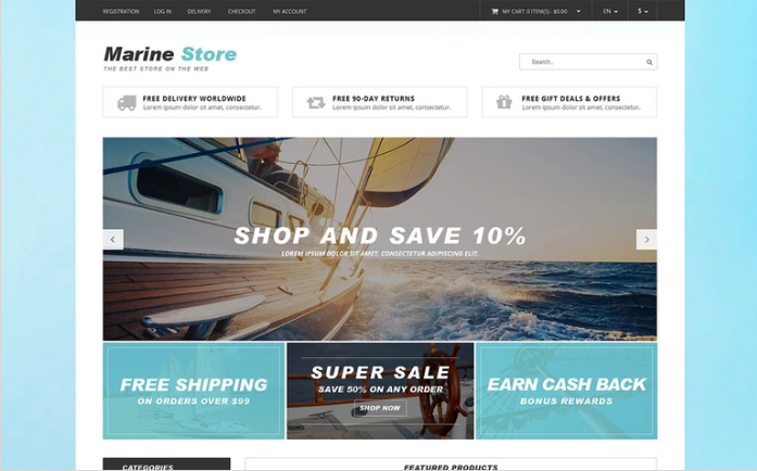 Yachting PSD Template