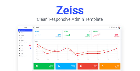 Zeiss - Clean Responsive Admin Template
