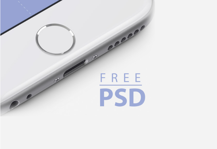 iPhone 6 Free Angled PSD Mockup