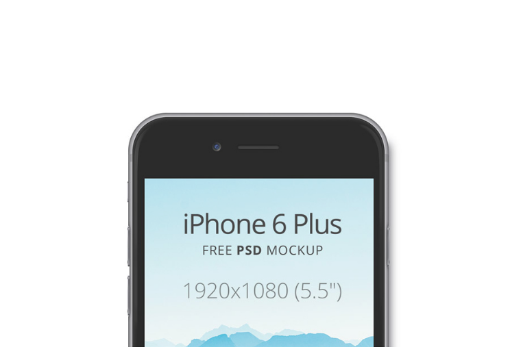 iPhone 6 Plus Free PSD Mockup