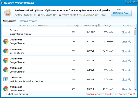 Smashing Memory Optimizer: Best Free Softwares To Speed Up Your PC