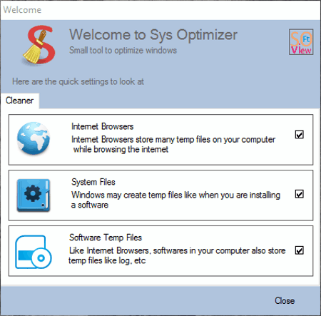 Sys Optimizer