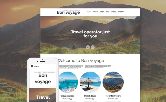 Bon Voyage - Travel Agency & Vacation planning Responsive Joomla Template