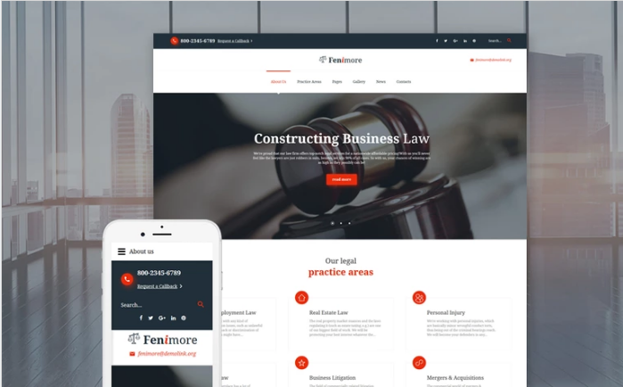 Fenimore - Attorney & Law Services Joomla Template