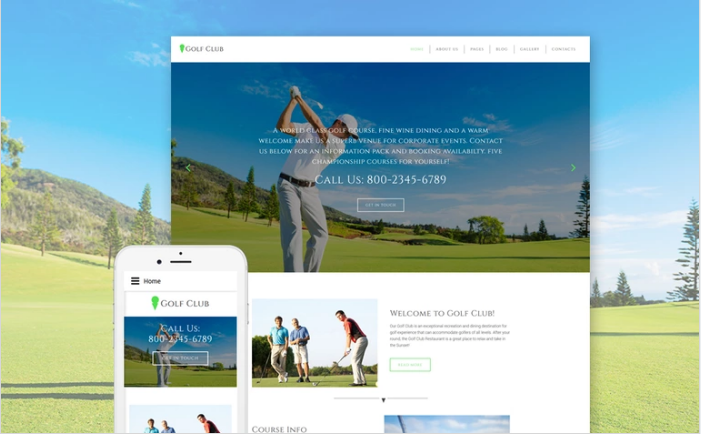 Golf Club - Golf & Sport Joomla Template
