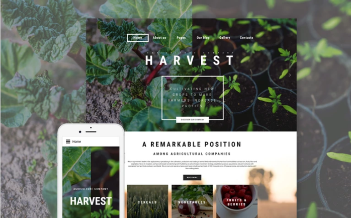 Harvest - Agriculture company Joomla Template