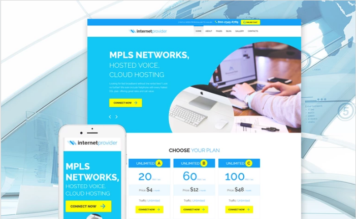 Internet Provider Joomla Template