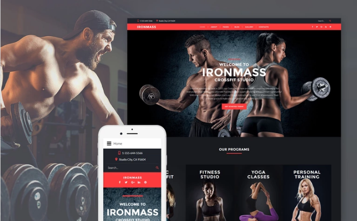IronMass - Fitness Joomla Template