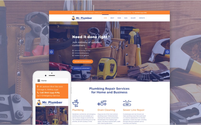 Mr. Plumber Joomla Template