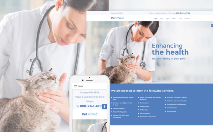 Pet Clinic - Vet Medicine Responsive Joomla Template