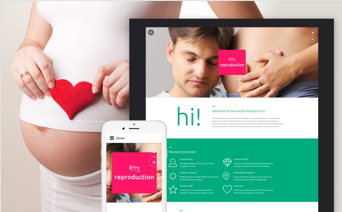 Reproduction Clinic Responsive Joomla Template