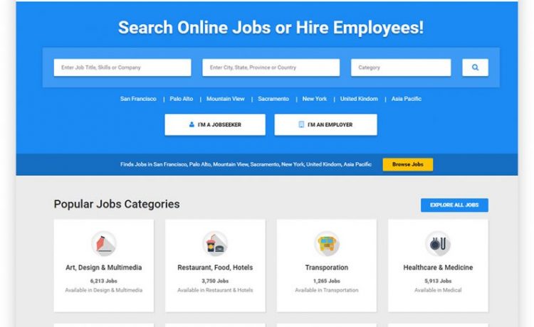 Job Board HTML Website Templates