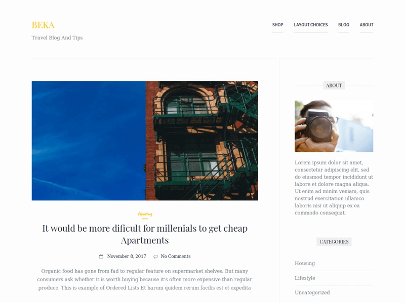 Beka: Free News WordPress Themes