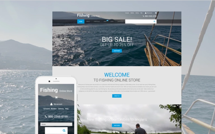 Fishing Online Store WooCommerce Theme