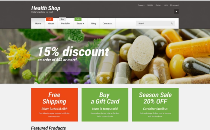 Health Shop Ecommerce WordPress Themes