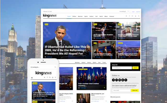 KingNews - Journal WordPress Themes