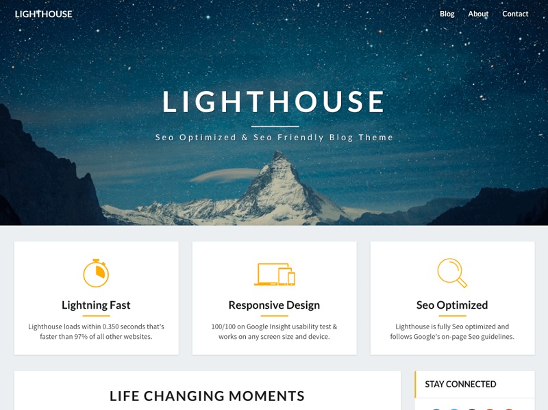 Lighthouse: Free News WordPress Themes