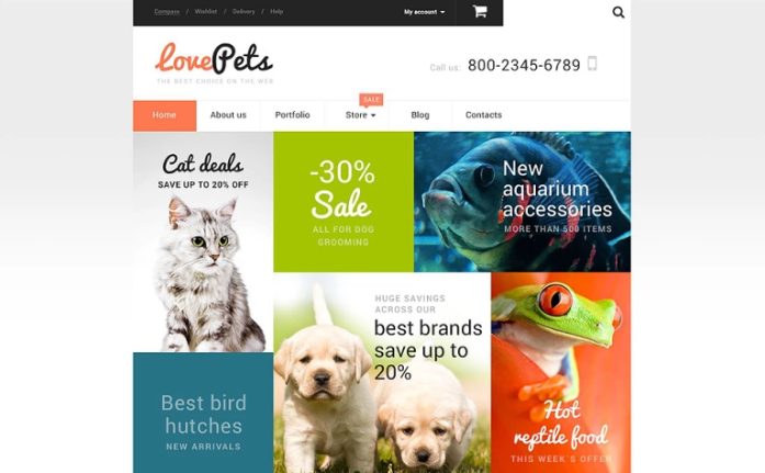 Love Pets: WordPress Shopping Themes
