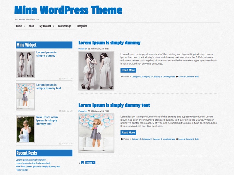 Mina: Free News WordPress Themes