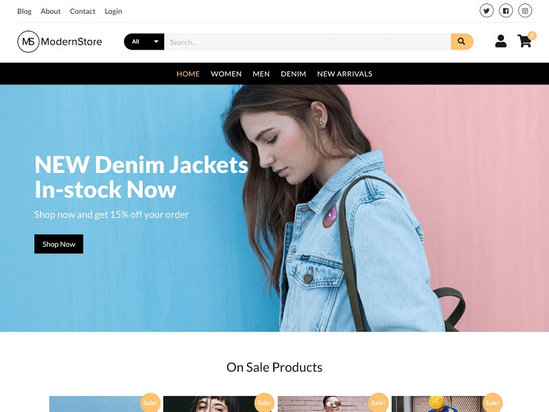 Modern Store Ecommerce WordPress Themes