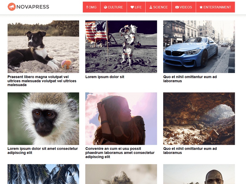 NovaPress: Free News WordPress Themes