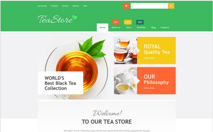Online Tea Store: WordPress Shopping Themes
