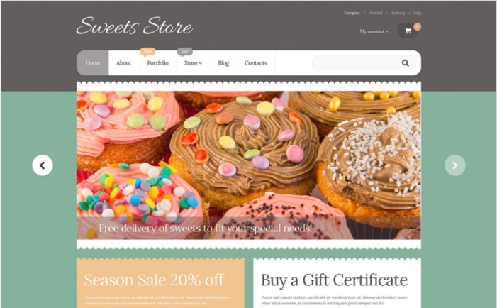 Yummy Sweets: WordPress Shopping Themes