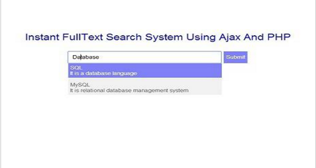 Basic Instant FullText Search System
