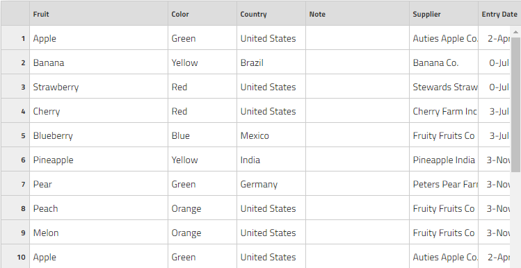 Dynamic Table