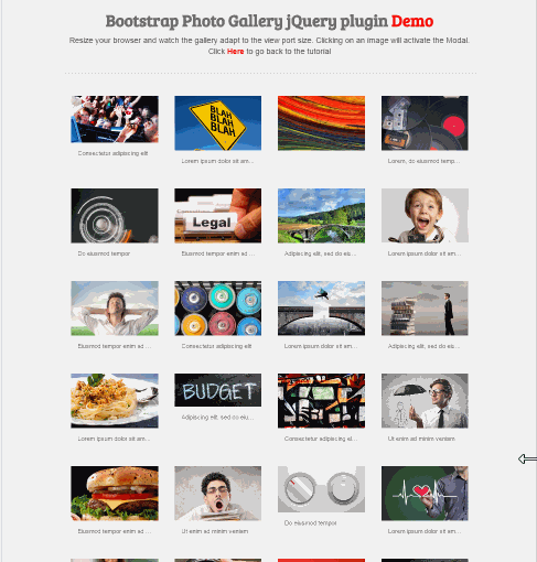 Responsive Photo Gallery with jQuery and Bootstrap