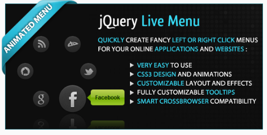 jQuery Live Menu