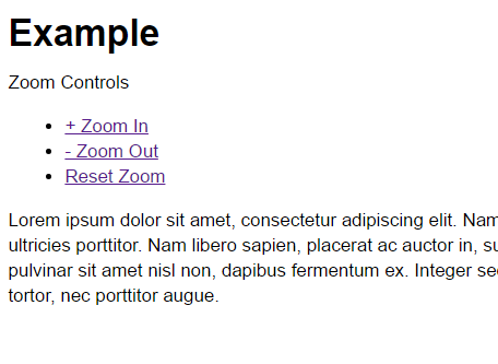 jQuery Page Zoom plugin