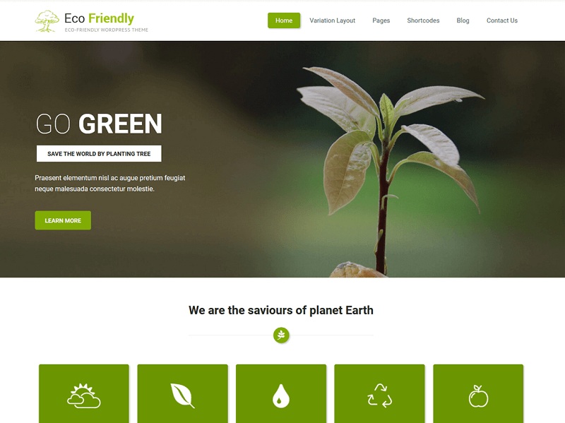 Eco Friendly Lite Free Environmental WordPress Themes