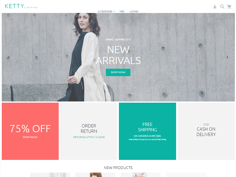 Ketty Best Free Magento Themes