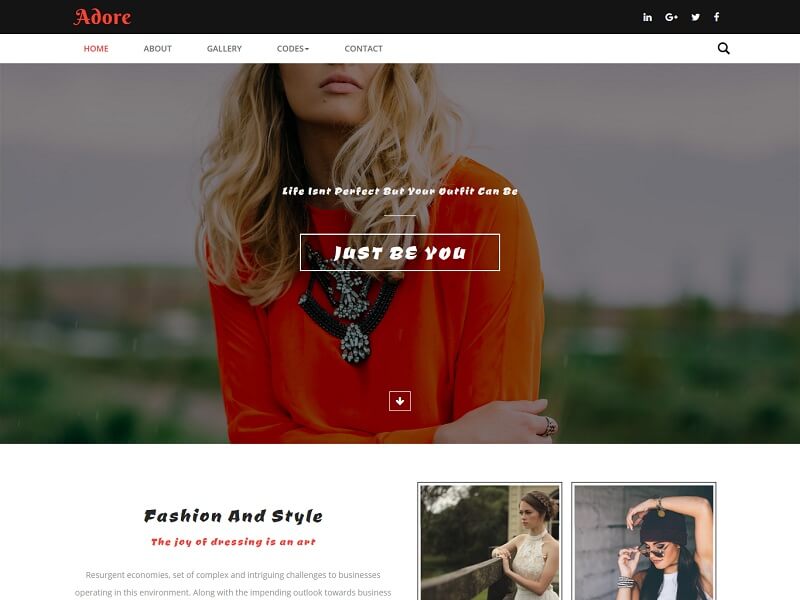 23 Best Free Fashion HTML Website Templates - Wpshopmart
