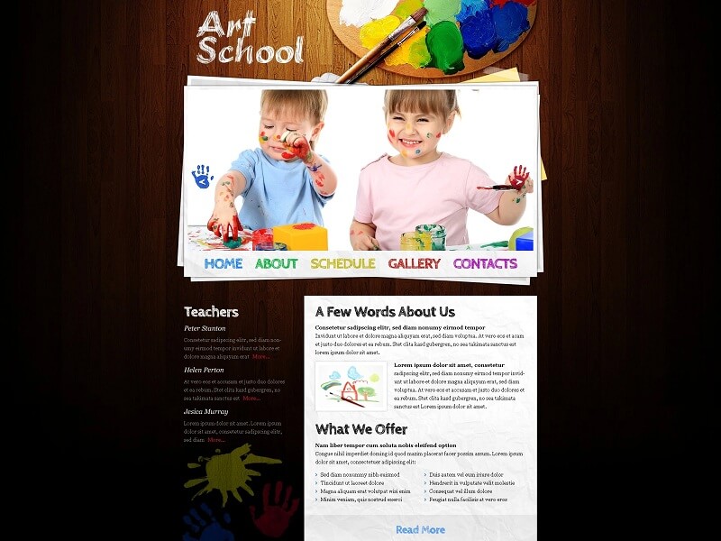 Art School Free Education HTML Template