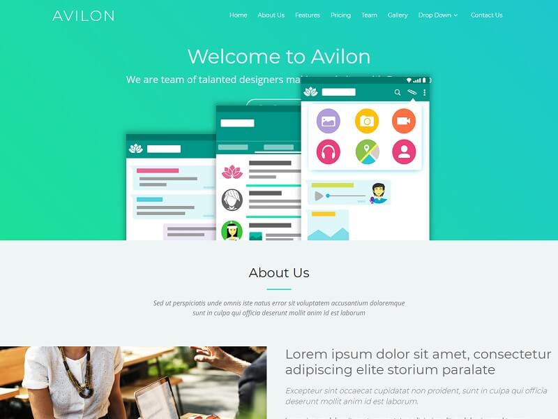 Avilon: Free Landing Page HTML Website Templates