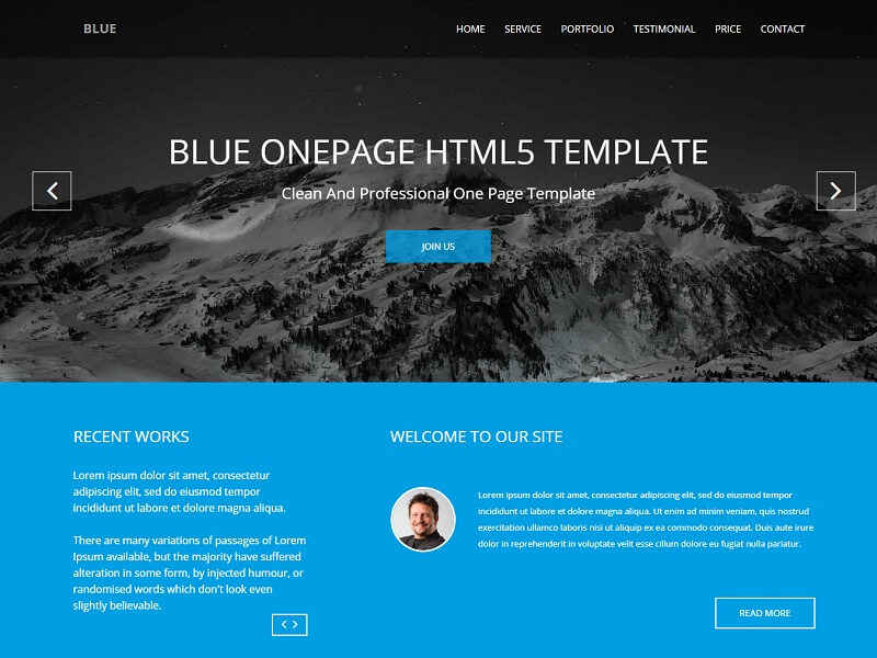 Free Single Page Website Template Html5 BEST HOME DESIGN IDEAS