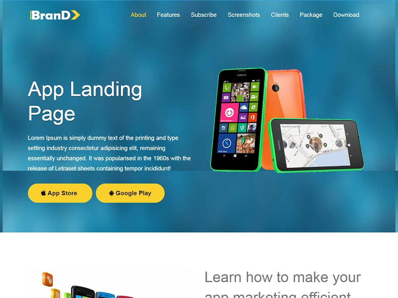 Brand: Free Landing Page HTML Website Templates