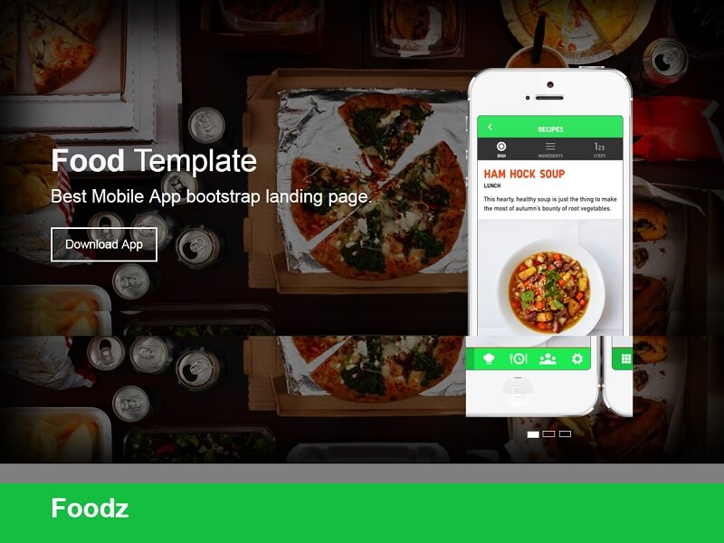 Foodz: Free Landing Page HTML Website Templates